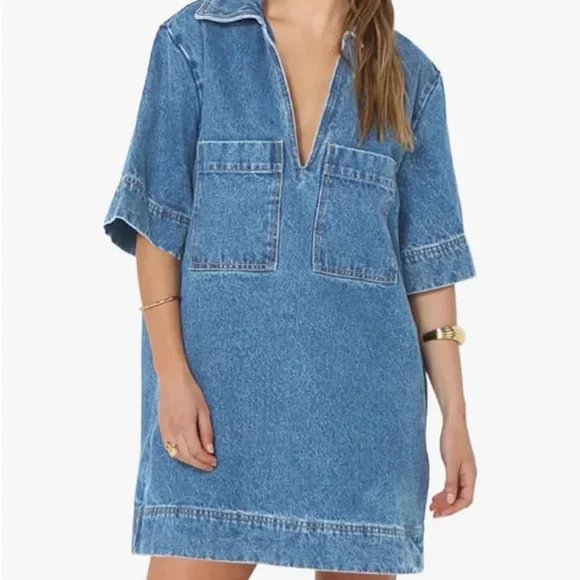 white christmas dresses Free People Remino Denim Mini Dress – Josie's Boutique